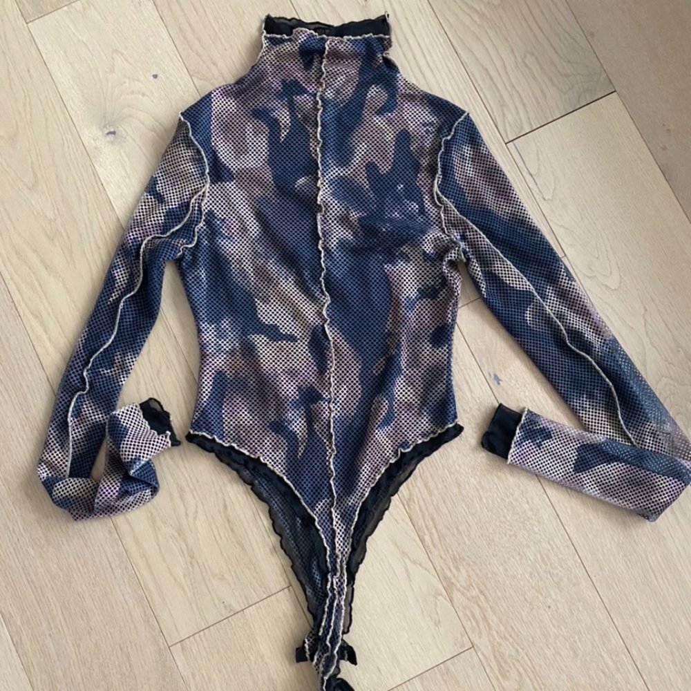 I.Am.Gia Elara Camo long sleeve bodysuit